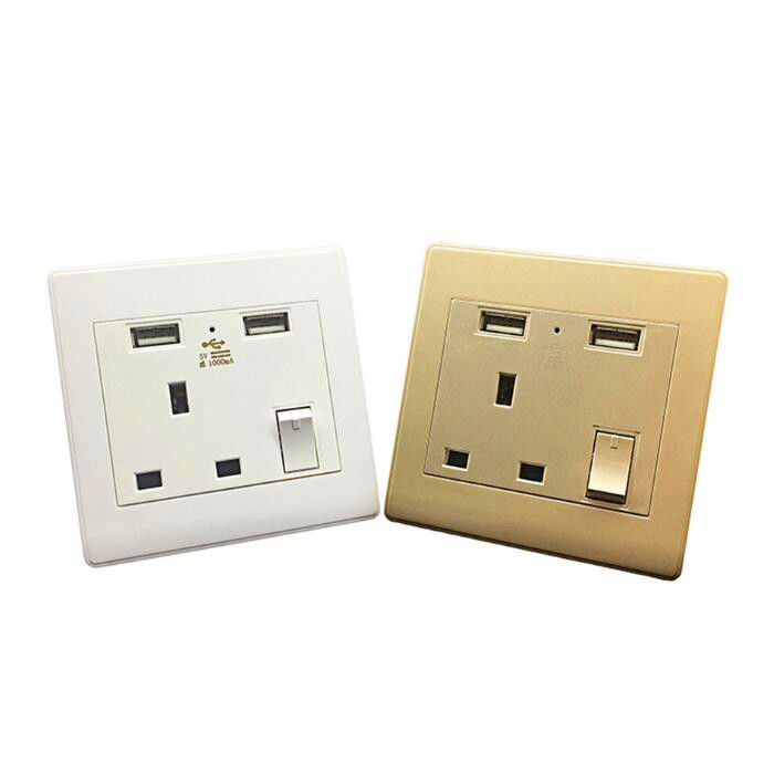 British Standard Wall Plug 86mm Type Wall Switch Socket Tin Phosphor Bronze Core Material