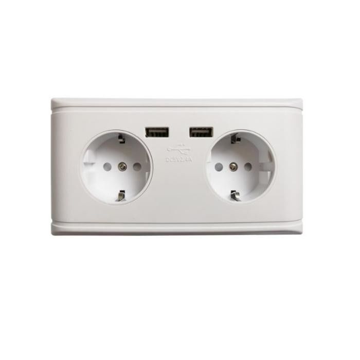 16A250V German Standard Smart USB Socket European Wall Switch Panel Flame Retardant