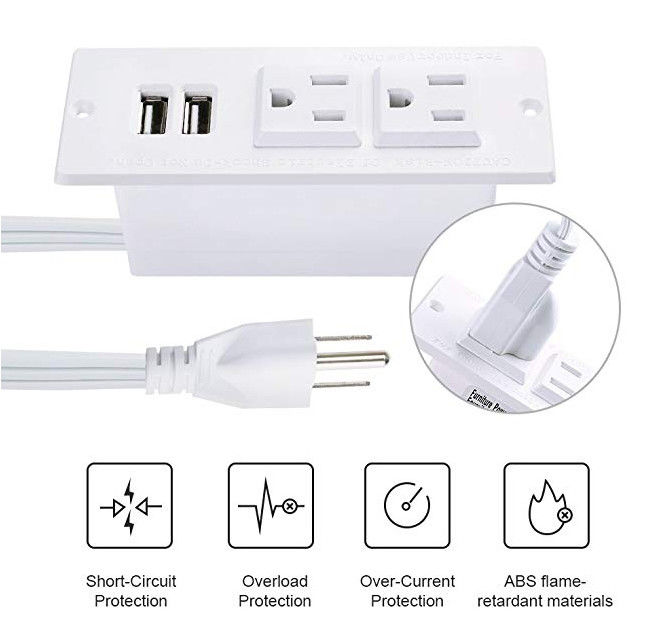 Office desktop conference table power socket white embedded power supply board