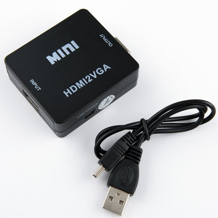 DC 5V HD HDMI To VGA Video Converter / USB Power HDMI Converter Box