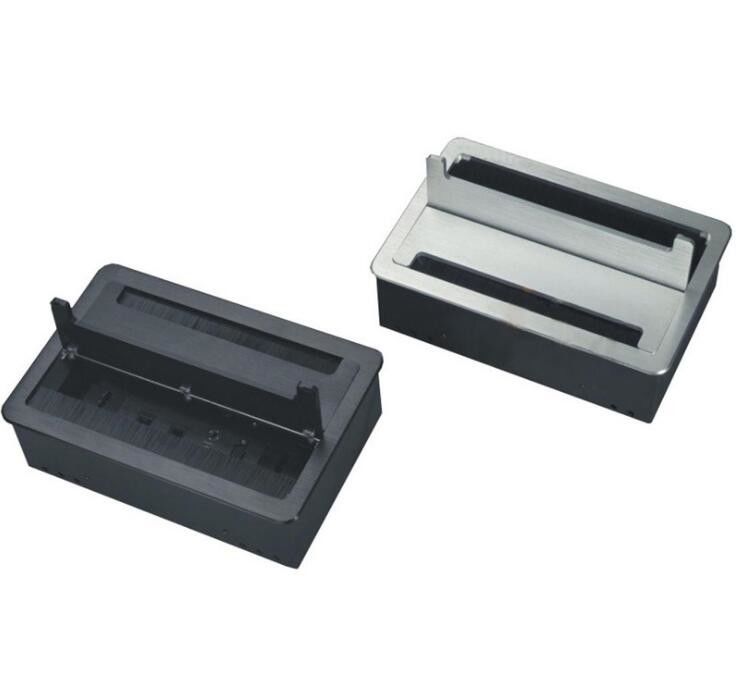 Multifunctional Aluminum Alloy Desktop Clamshell Box / Double Open Brush Box