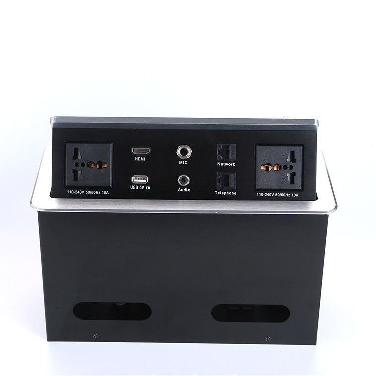 Conference Table Pop Up Box Data And Power Socket With Usb Control Box / Desk Power Outlet