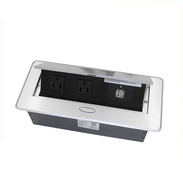 ETL Approval Pop Up Power Socket Damping Spring Design Rectangle Type