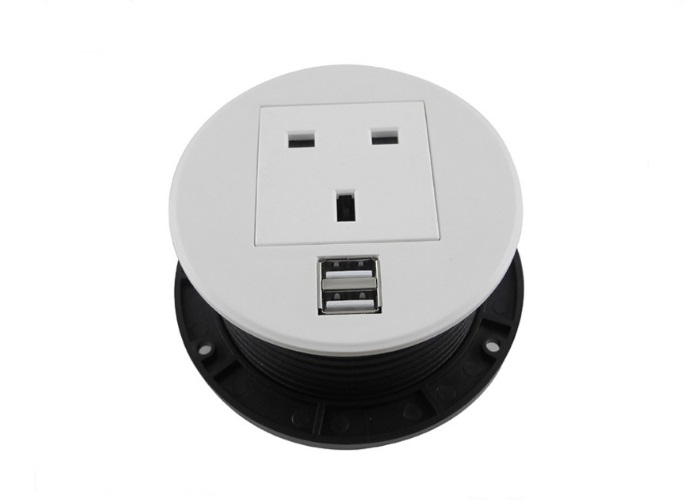 Smart round tabletop power socket