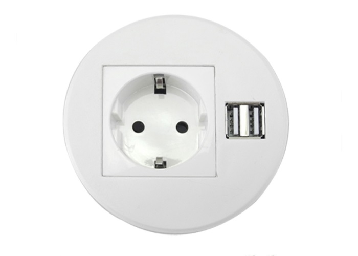 Smart round tabletop power socket