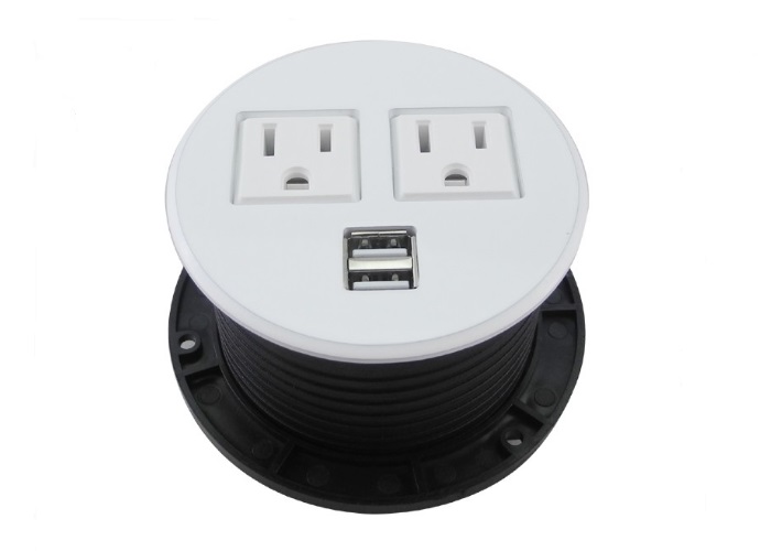 Smart round tabletop power socket