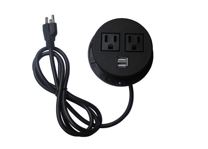 Smart round tabletop power socket