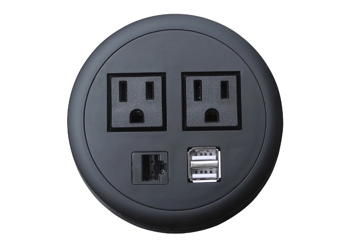 Smart round tabletop power socket