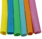 Automatic telescopic 20mm color circular braided mesh tube Colored round snake skin mesh protection tube