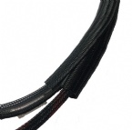 Diameter 12mm wire harness longitudinally wrapped tube Self-rolling open braided vertical tube