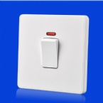 86 type wall concealed 20A air conditioning switch high power single open panel white one switch