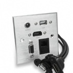 10A Under Table Power Socket /  Aluminum Alloy Multimedia Information Panel
