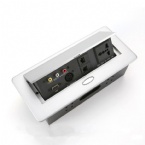 Office Furniture Tabletop Switch Socket / Pop Up Desk Power Outlet For Conference Room