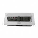 Office Furniture Tabletop Switch Socket / Pop Up Desk Power Outlet For Conference Room