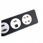 OEM aluminum panel power socket for Office Conference Table / Multifunction Power USB Desktop Interface