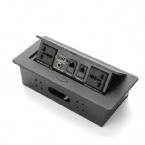 Power And Netphone Integrated Desk Mounted Power Sockets For Conference