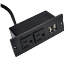 US standard UL certified embedded desktop power hub dual USB socket conference table power hub