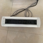 Desktop Socket Flip Up Power Outlet / Electrical Plug Socket For Conference Room