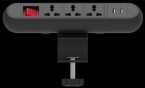 Desk Multifunction switch universal power outlet / clamp desk power socket with USB charging for office desk/table