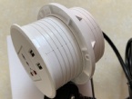 White color smart round universal power mobile USB charger tabletop power outlet / Desktop socket