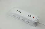 15A Desktop Power Strip , Overload Protection European 8AC3USB Double - Sided USB Socket