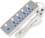 Multi - Function Mountable Power Strip Independent Switch Plug - In Smart USB Plug - In Tow Board