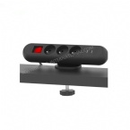 Black / White Clip USB Desktop Socket 3 Ways With CE Certification
