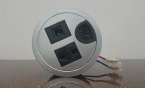 Round Conference Table Socket / Zinc Alloy Desktop Power Sockets