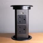 Wireless Charger Desktop Pop Up Electrical Socket Silver / Grey / Black Color