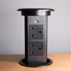 Wireless Charger Desktop Pop Up Electrical Socket Silver / Grey / Black Color