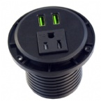 Office Dual USB Desktop Power Outlet TR Socket AC110 - 240V CE ROHS UL