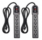 Environmental Protection Desk Mount Power Strip 6 - Hole American Fireproof Plug