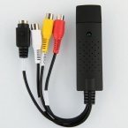 Black Cable Cubby Box , One Way USB Video Single Channel AV Signal Capture Data Acquisition Card