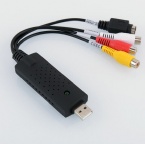 Black Cable Cubby Box , One Way USB Video Single Channel AV Signal Capture Data Acquisition Card