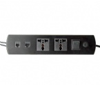 Aluminum Alloy  Universal Standard Power Data rj45 Multimedia Wall Socket Network / Desk mounted power socket