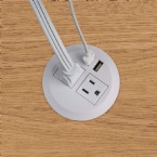 Office Sofa Charger Furniture Round Power Socket , USB Fast Charging Interface Conference Table Socket