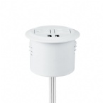 America AC Round Power Socket White Color 3 Inch Diameter 45mm Hole