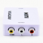 Mini VGA To AV Video Converter , VGA TO RCA Computer To TV PC To TV Vga To Av Junction Box