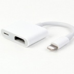 OEM Cable Cubby Box , Lightning To HDMI HD Line For Apple Mobile Phone To HDMI Converter With Screen