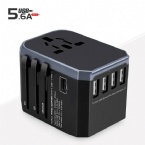 Multi - Function Money Ball Universal Conversion Socket USB Table Hub / 4 USB  Travel Charger