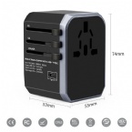 Multi - Function Money Ball Universal Conversion Socket USB Table Hub / 4 USB  Travel Charger