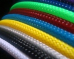 Automatic Telescopic 20mm Circular Braided Mesh Tube / Colored Round Snake Skin Mesh Protection Tube