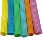 Automatic Telescopic 20mm Circular Braided Mesh Tube / Colored Round Snake Skin Mesh Protection Tube