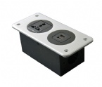 New Aluminum Panel Socket with Universal power and USB charger for table /wall mounting
