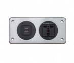New Aluminum Panel Socket with Universal power and USB charger for table /wall mounting