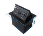 Brushed Black Color Pop Up Power Socket 10a Customized Hdmi VGA Port