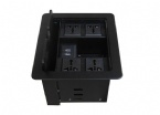 Table Mount Desk Power Outlet , Usb Conference Table Electrical Box 236*190mm