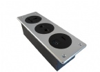 Aluminum panel socket for table/wall