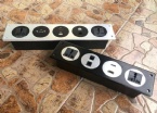 Aluminum panel socket for table/wall