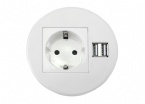 Smart round tabletop power socket